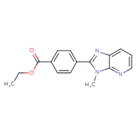 Chemical structure of ethyl 4-{3-methyl-3H-imidazo[4,5-b]pyridin-2-yl}benzoate - CSSB21253046195