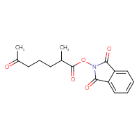 Chemical structure of 1,3-dioxo-2,3-dihydro-1H-isoindol-2-yl 2-methyl-6-oxoheptanoate - CSSB06258917292