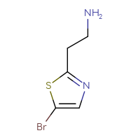Chemical structure of 2-(5-bromo-1,3-thiazol-2-yl)ethan-1-amine - CSSB00000732929
