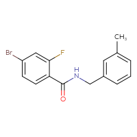 Chemical structure of 4-bromo-2-fluoro-N-[(3-methylphenyl)methyl]benzamide - CSSB00000520209