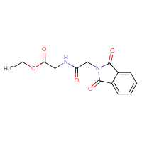 Chemical structure of ethyl 2-[2-(1,3-dioxo-2,3-dihydro-1H-isoindol-2-yl)acetamido]acetate - CSSB00035251578