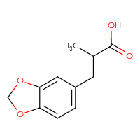 Chemical structure of 3-(2H-1,3-benzodioxol-5-yl)-2-methylpropanoic acid - CSSB00000062412
