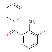 Chemical structure of 1-(3-bromo-2-methylbenzoyl)-1,2,3,6-tetrahydropyridine - CSSB00013247139