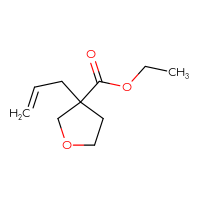 Chemical structure of ethyl 3-(prop-2-en-1-yl)oxolane-3-carboxylate - CSSB06655767399