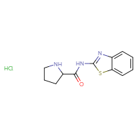Chemical structure of N-(1,3-benzothiazol-2-yl)pyrrolidine-2-carboxamide hydrochloride - CSSB00000737020