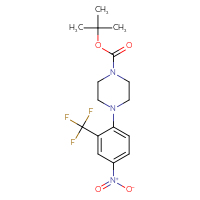 Chemical structure of tert-butyl 4-[4-nitro-2-(trifluoromethyl)phenyl]piperazine-1-carboxylate - CSSB00000700651