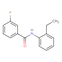 Chemical structure of N-(2-ethylphenyl)-3-fluorobenzamide - CSSB00026362645