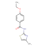 Chemical structure of 4-ethoxy-N-(4-methyl-1,3-thiazol-2-yl)benzamide - CSSB00026391034