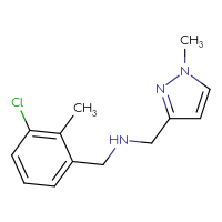 Chemical structure of [(3-chloro-2-methylphenyl)methyl][(1-methyl-1H-pyrazol-3-yl)methyl]amine - CSSB00108537418