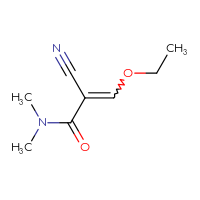Chemical structure of 2-cyano-3-ethoxy-N,N-dimethylprop-2-enamide - CSSB00035100038
