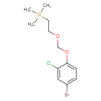 Chemical structure of {2-[(4-bromo-2-chlorophenoxy)methoxy]ethyl}trimethylsilane - CSSB21173393065