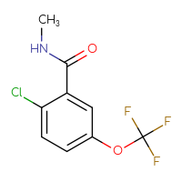 Chemical structure of 2-chloro-N-methyl-5-(trifluoromethoxy)benzamide - CSSB14923159554