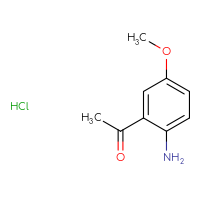 Chemical structure of 1-(2-amino-5-methoxyphenyl)ethan-1-one hydrochloride - CSSB00020638762