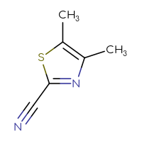 Chemical structure of dimethyl-1,3-thiazole-2-carbonitrile - CSSB00009839871