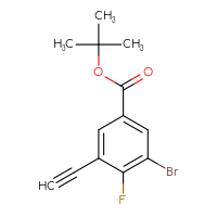 Chemical structure of tert-butyl 3-bromo-5-ethynyl-4-fluorobenzoate - CSSB06744501932