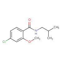 Chemical structure of 4-chloro-2-methoxy-N-(2-methylpropyl)benzamide - CSSB00005586494