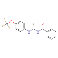 Chemical structure of 1-benzoyl-3-[4-(trifluoromethoxy)phenyl]thiourea - CSSB00025737795