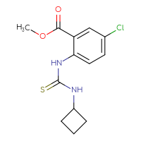 Chemical structure of methyl 5-chloro-2-[(cyclobutylcarbamothioyl)amino]benzoate - CSSB03579449041