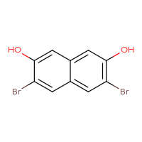 Chemical structure of 3,6-dibromonaphthalene-2,7-diol - CSSB00009814112