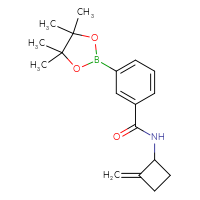 Chemical structure of N-(2-methylidenecyclobutyl)-3-(4,4,5,5-tetramethyl-1,3,2-dioxaborolan-2-yl)benzamide - CSSB21331715663