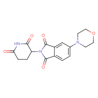 Chemical structure of 2-(2,6-dioxopiperidin-3-yl)-5-(morpholin-4-yl)-2,3-dihydro-1H-isoindole-1,3-dione - CSSB16465932369