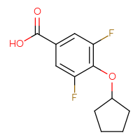 Chemical structure of 4-(cyclopentyloxy)-3,5-difluorobenzoic acid - CSSB00005728759