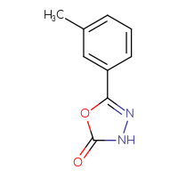 Chemical structure of 5-(3-methylphenyl)-2,3-dihydro-1,3,4-oxadiazol-2-one - CSSB00012002073