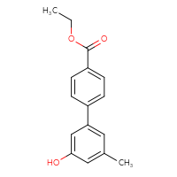 Chemical structure of ethyl 3'-hydroxy-5'-methyl-[1,1'-biphenyl]-4-carboxylate - CSSB00150706069