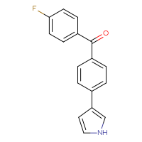 Chemical structure of 3-[4-(4-fluorobenzoyl)phenyl]-1H-pyrrole - CSSB14187869085