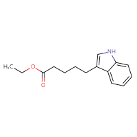 Chemical structure of ethyl 5-(1H-indol-3-yl)pentanoate - CSSB00160507966