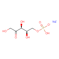 Chemical structure of sodium (3S,4R)-5-(hydrogen phosphonatooxy)-1,3,4-trihydroxypentan-2-one - CSSB00159260298