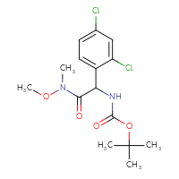 Chemical structure of tert-butyl N-[(2,4-dichlorophenyl)[methoxy(methyl)carbamoyl]methyl]carbamate - CSSB15591575869