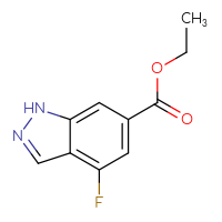 Chemical structure of ethyl 4-fluoro-1H-indazole-6-carboxylate - CSSB00020639768