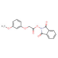 Chemical structure of 1,3-dioxo-2,3-dihydro-1H-isoindol-2-yl 2-(3-methoxyphenoxy)acetate - CSSB00050328220