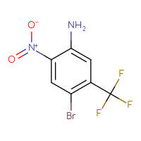 Chemical structure of 4-bromo-2-nitro-5-(trifluoromethyl)aniline - CSSB00010204494