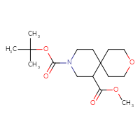 Chemical structure of 9-tert-butyl 7-methyl 3-oxa-9-azaspiro[5.5]undecane-7,9-dicarboxylate - CSSB01377009717