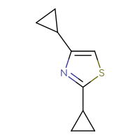 Chemical structure of 2,4-dicyclopropyl-1,3-thiazole - CSSB00011940918