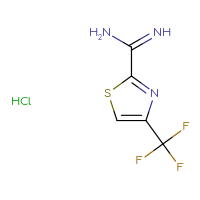 Chemical structure of 4-(trifluoromethyl)-1,3-thiazole-2-carboximidamide hydrochloride - CSSB00025709103