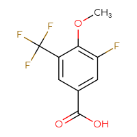 Chemical structure of 3-fluoro-4-methoxy-5-(trifluoromethyl)benzoic acid - CSSB00135195849