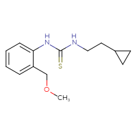 Chemical structure of 3-(2-cyclopropylethyl)-1-[2-(methoxymethyl)phenyl]thiourea - CSSB01039241134