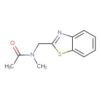 Chemical structure of N-[(1,3-benzothiazol-2-yl)methyl]-N-methylacetamide - CSSB00000204047