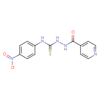 Chemical structure of N-{[(4-nitrophenyl)carbamothioyl]amino}pyridine-4-carboxamide - CSSB00025727898