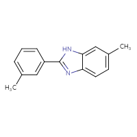 Chemical structure of 6-methyl-2-(3-methylphenyl)-1H-1,3-benzodiazole - CSSB00000490483