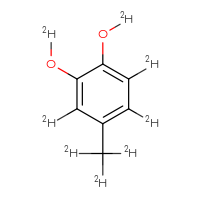 Chemical structure of 4-(²H₃)methyl-1,2-bis[(²H)oxy](²H₃)benzene - CSSB00160813354
