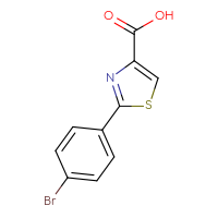 Chemical structure of 2-(4-bromophenyl)-1,3-thiazole-4-carboxylic acid - CSSB00011260861
