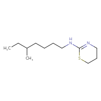 Chemical structure of N-(5-methylheptyl)-5,6-dihydro-4H-1,3-thiazin-2-amine - CSSB00000009854