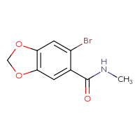 Chemical structure of 6-bromo-N-methyl-2H-1,3-benzodioxole-5-carboxamide - CSSB00103310272