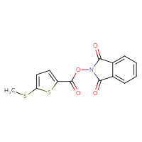 Chemical structure of 1,3-dioxo-2,3-dihydro-1H-isoindol-2-yl 5-(methylsulfanyl)thiophene-2-carboxylate - CSSB03550277229