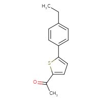 Chemical structure of 1-[5-(4-ethylphenyl)thiophen-2-yl]ethan-1-one - CSSB00000188666