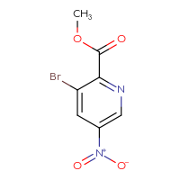 Chemical structure of methyl 3-bromo-5-nitropyridine-2-carboxylate - CSSB00010136217